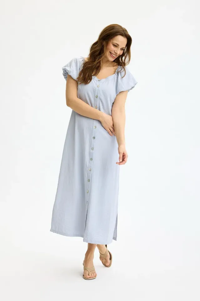 IN FRONT Filippa kjole med knapper S-XXL