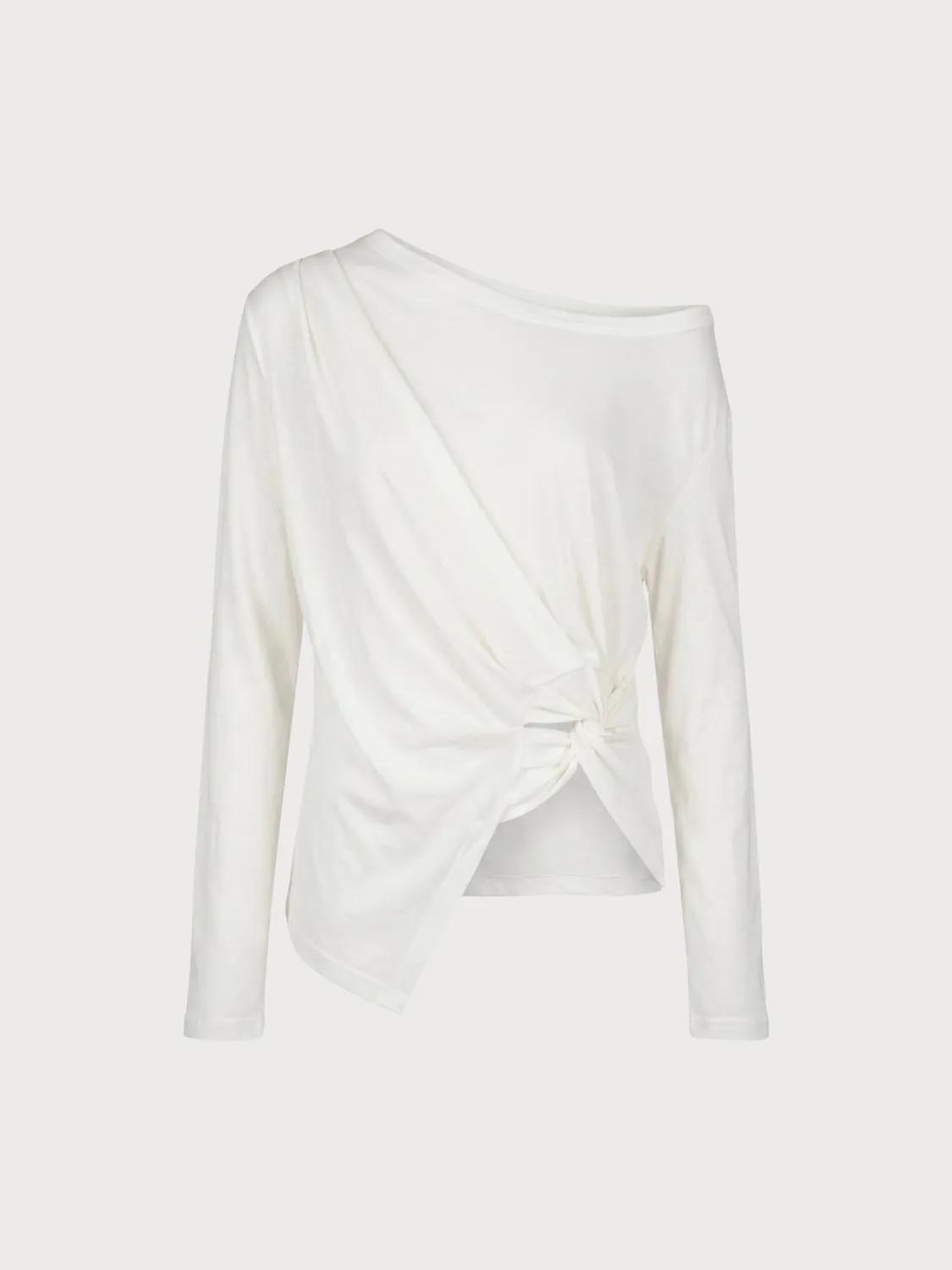 Feng Chen Wang Jersey Top med Knude jerseytop knude