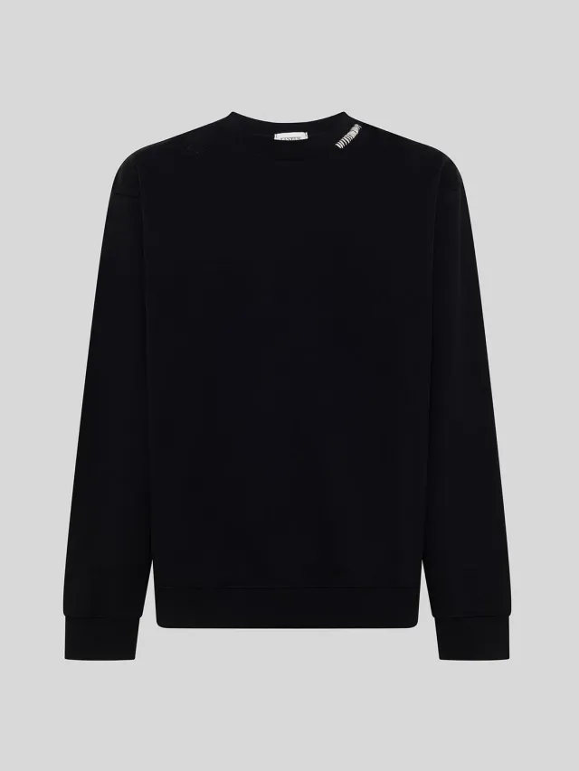 Laneus Crew Neck sweatshirt sort bomuld oversized