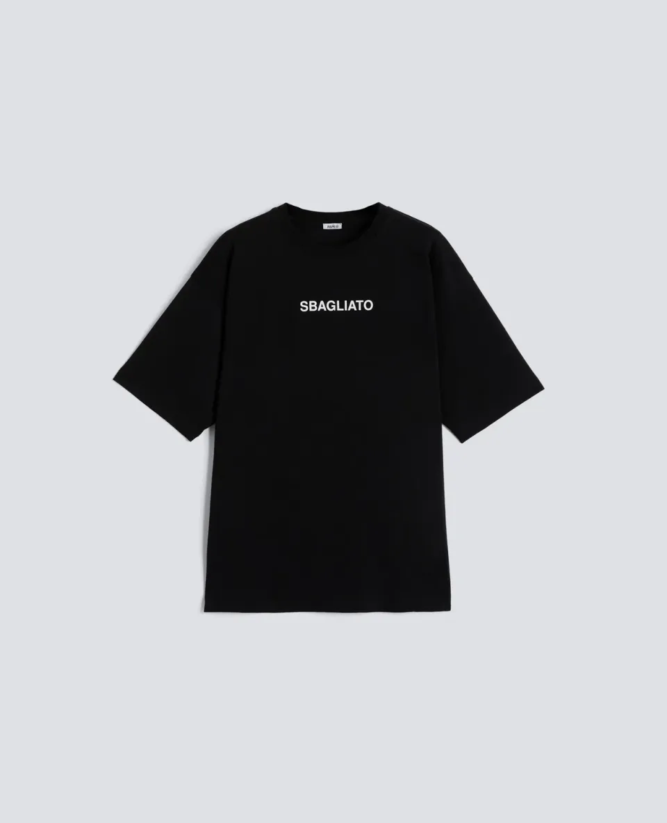Aspesi Sbagliato T-shirt sort bomuld jersey