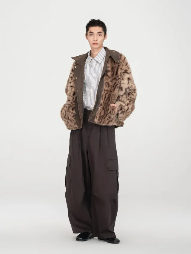 Feng Chen Wang Reversible Cotton jakke leopard