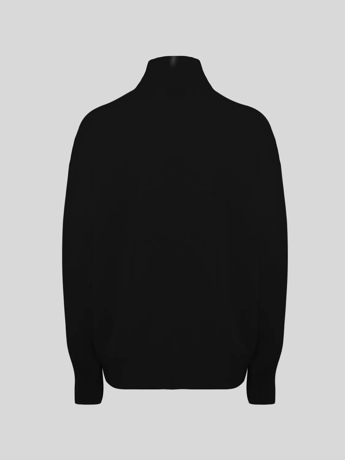 Laneus Boxy Turtleneck rullekrave sort uld cashmere