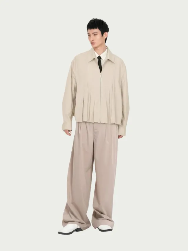 Feng Chen Wang Double Pleated bukser med læg
