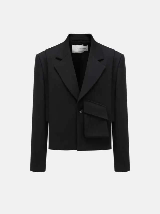 Feng Chen Wang Deconstructed Crop jakke cropped dame