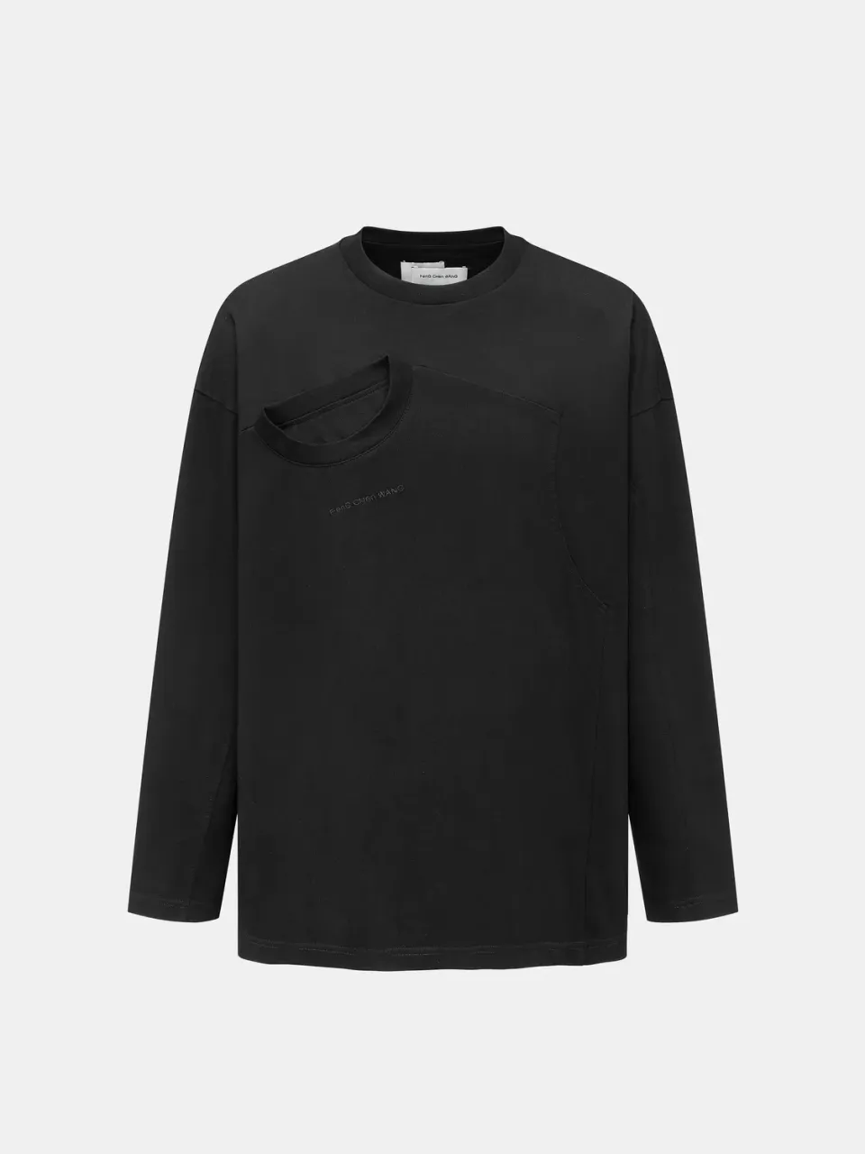 Feng Chen Wang Deconstructed langærmet t-shirt sort