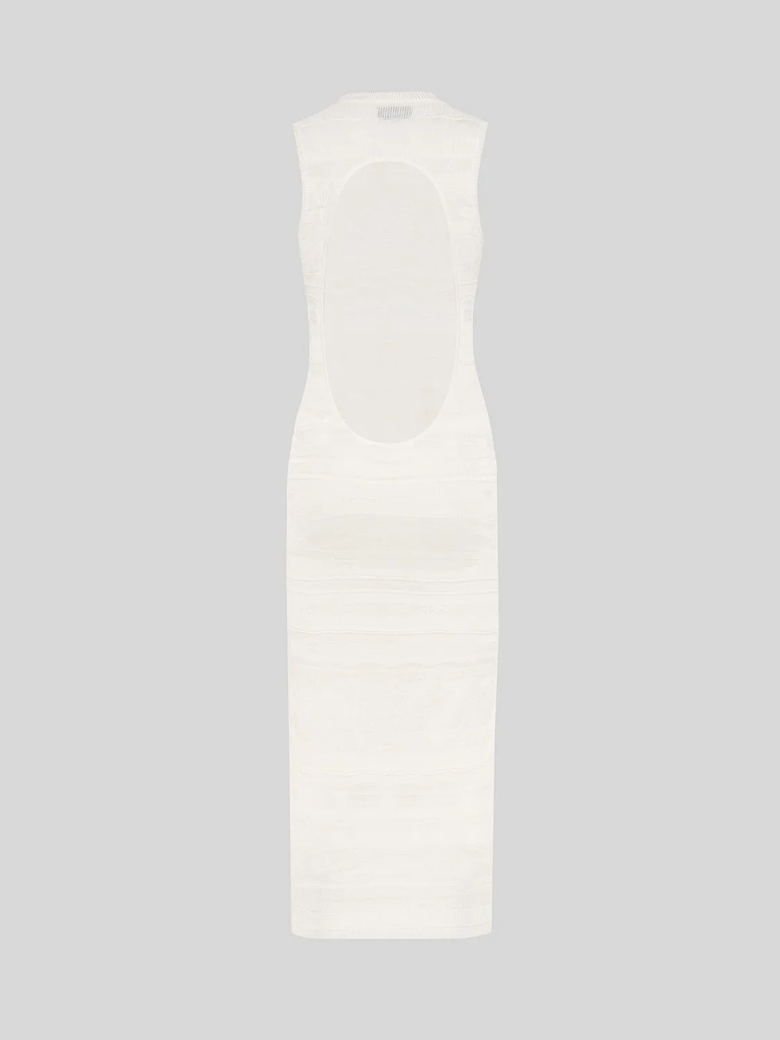Laneus Lightweight Jacquard kjole cream viskose