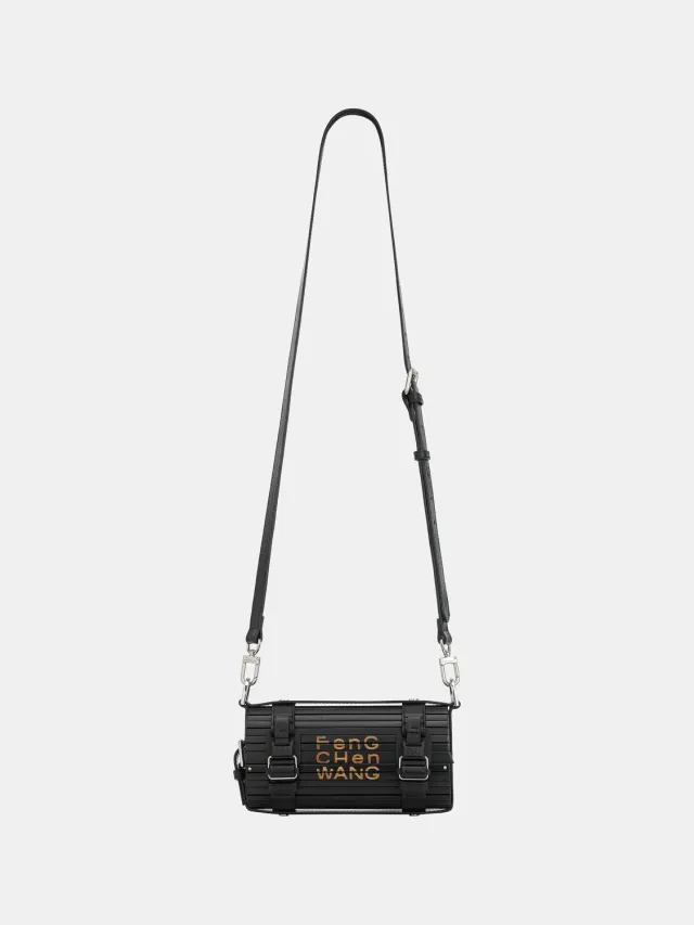 Feng Chen Wang Medium Cylinder bambus taske sort