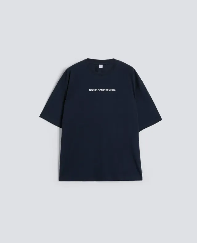 Aspesi Non e Come Sembra t-shirt navy bomuld