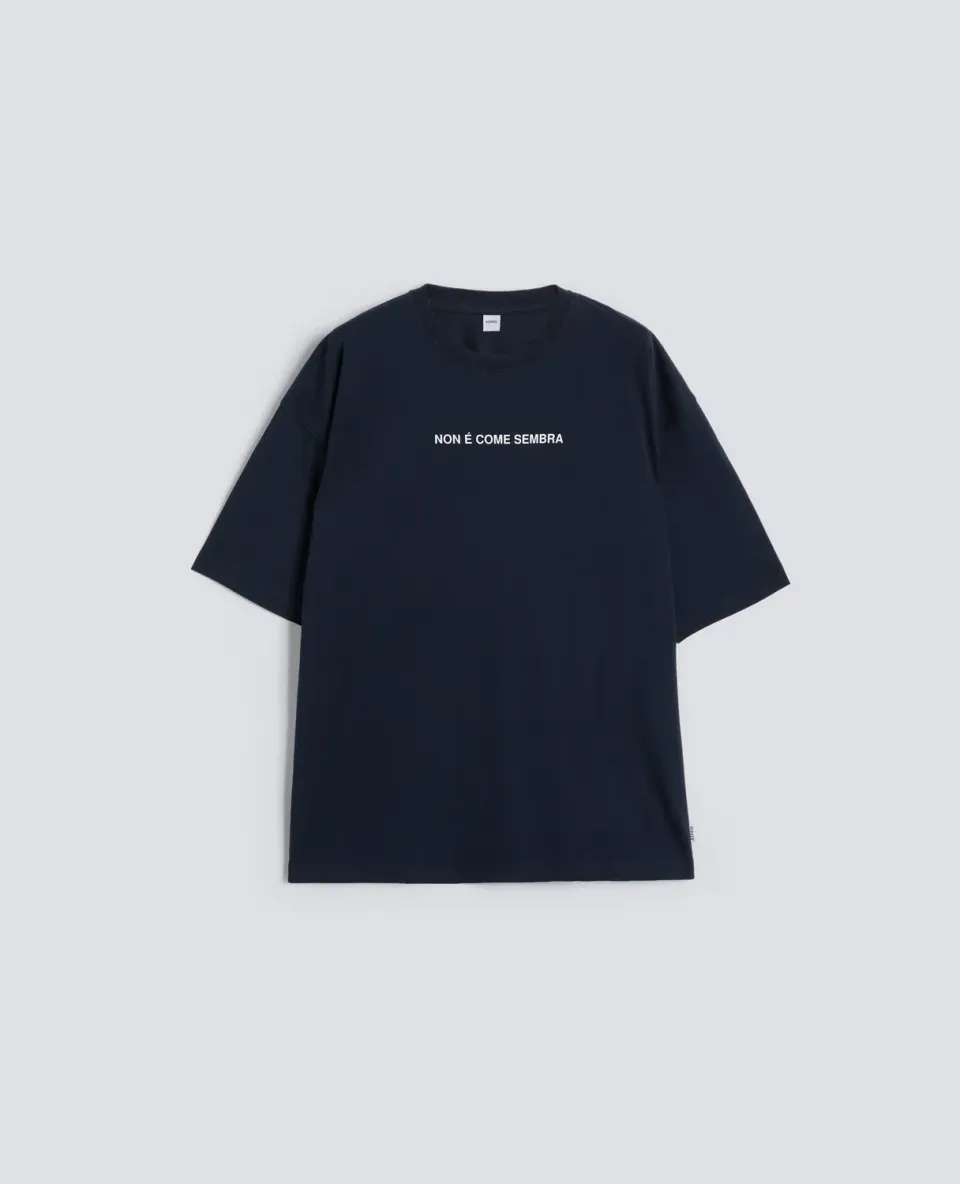 Aspesi Non e Come Sembra t-shirt navy bomuld