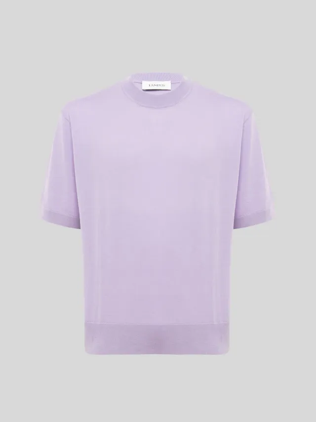 Laneus Merino Wool t-shirt t-shirt wisteria merinould