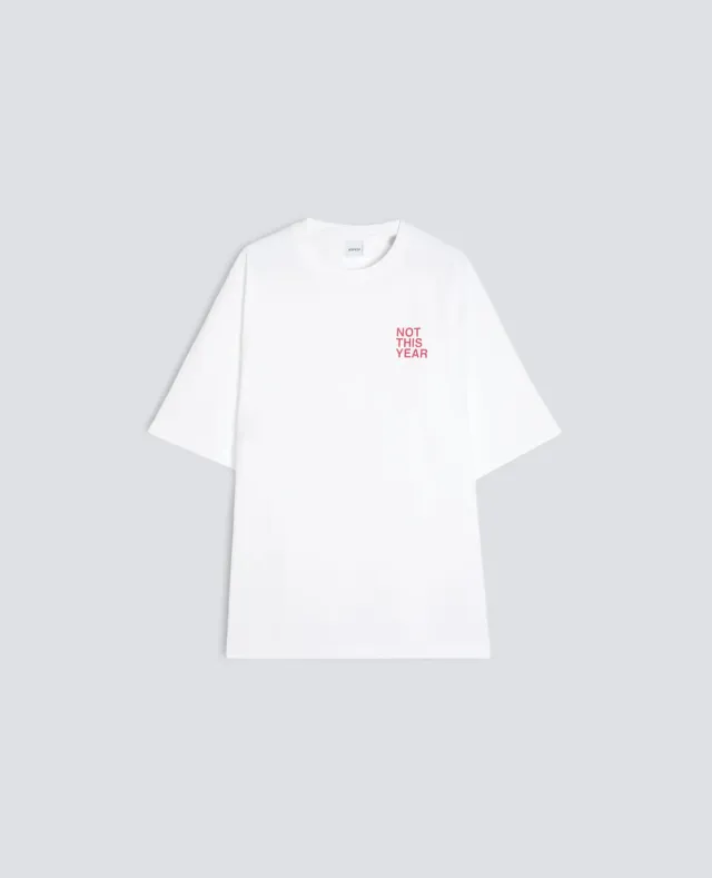 Aspesi Not This Year T-shirt hvid + rød – jersey