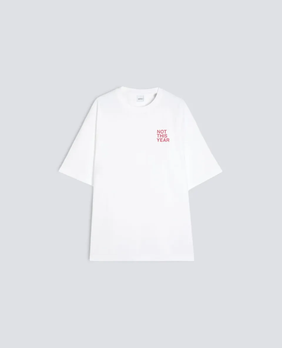 Aspesi Not This Year T-shirt hvid + rød – jersey
