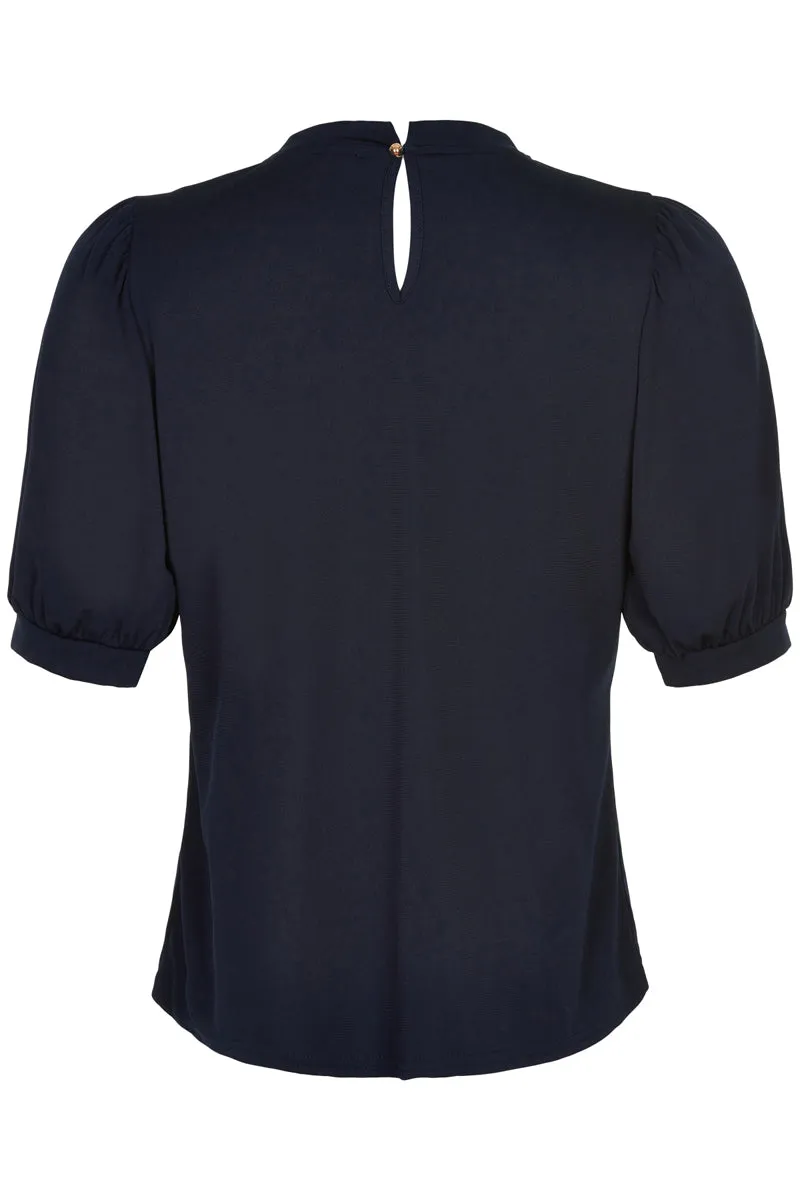 IN FRONT Grazia bluse jersey stræk halvlange ærmer