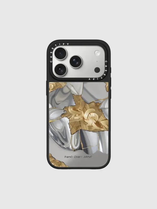 CASETiFY Feng Chen Wang Metal Bamboo mobilcover iPhone 16 Pro bambus