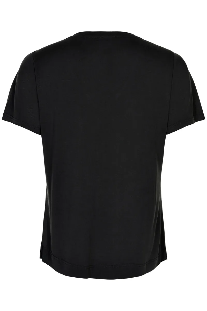 IN FRONT Nina t-shirt V-hals modal blød
