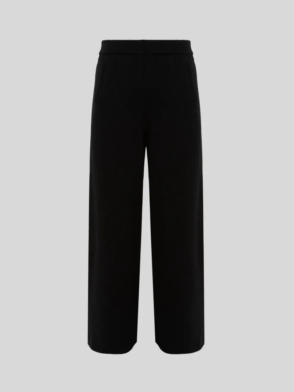 Laneus uld- og cashmerebukser sort merino