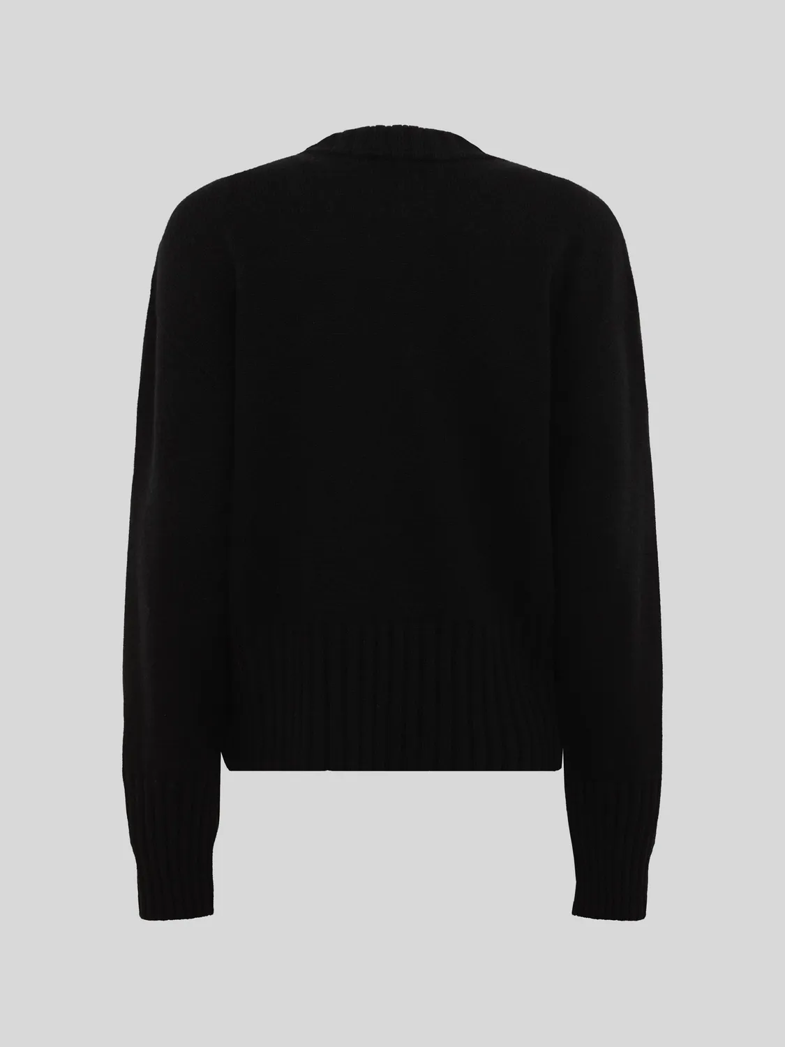 Laneus Boxy crewneck sweater sort cashmere