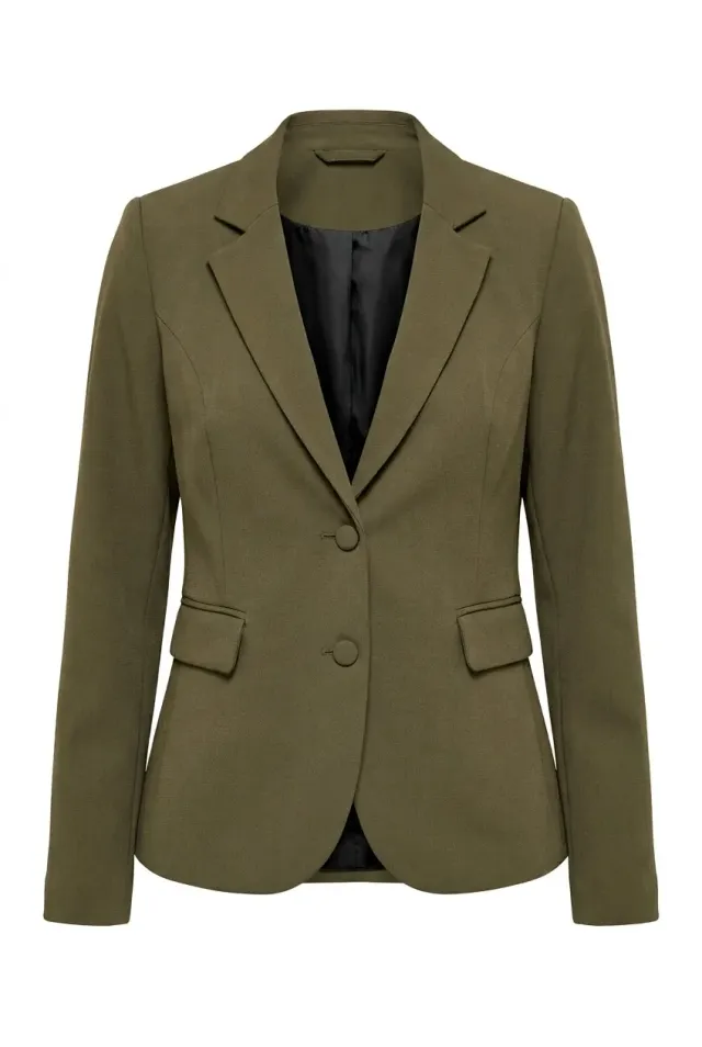 IN FRONT Lea blazer med revers – figursyet habitjakke