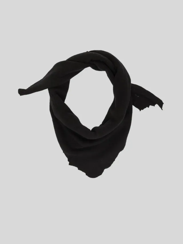 Laneus foulard tørklæde sort uld cashmere