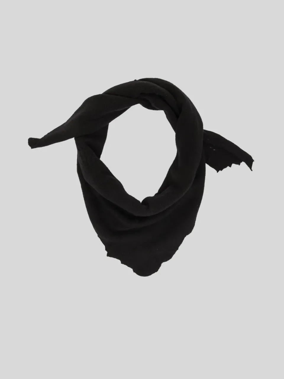 Laneus foulard tørklæde sort uld cashmere
