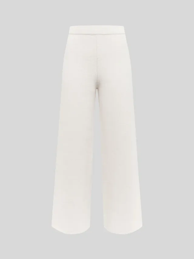 Laneus bukser uld cashmere creme