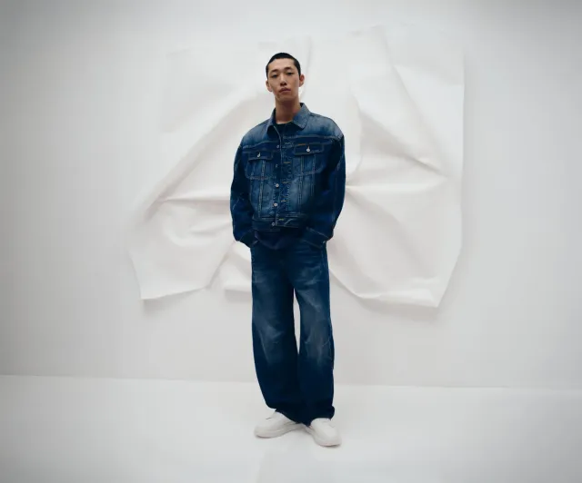 Lee x Feng Chen Wang five-pocket jeans herre blå