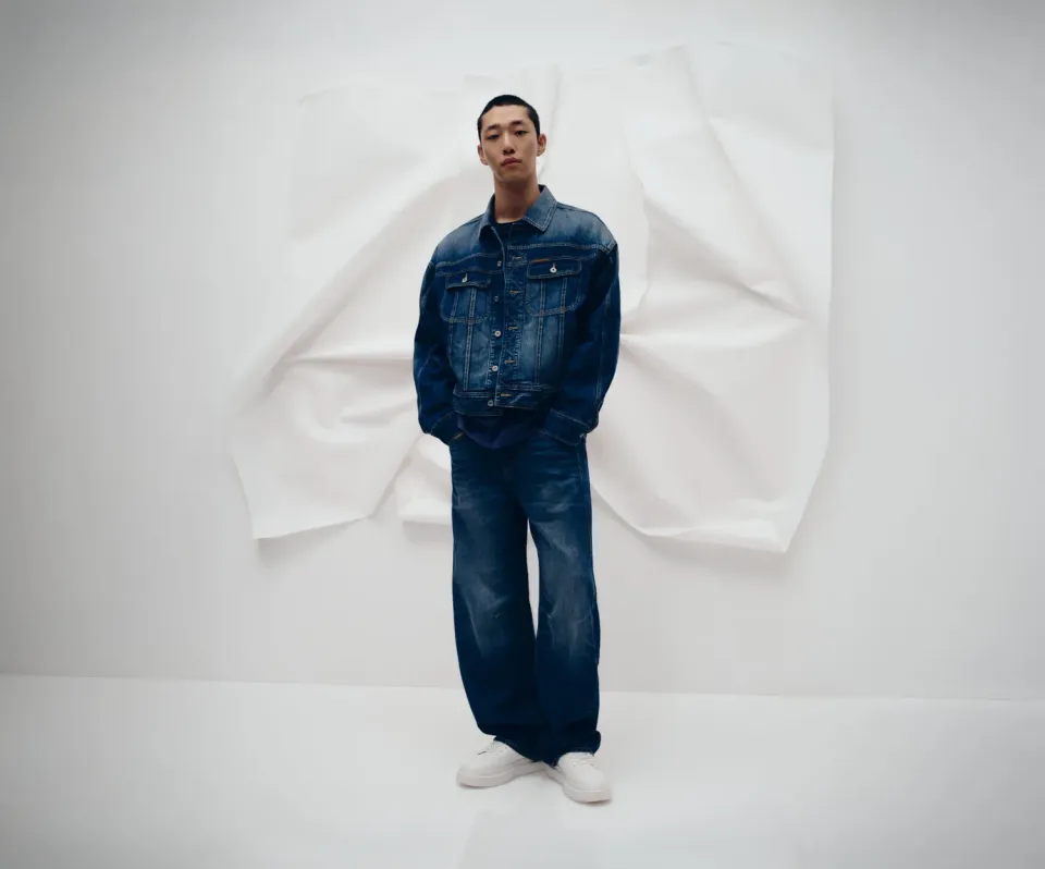 Lee x Feng Chen Wang five-pocket jeans herre blå