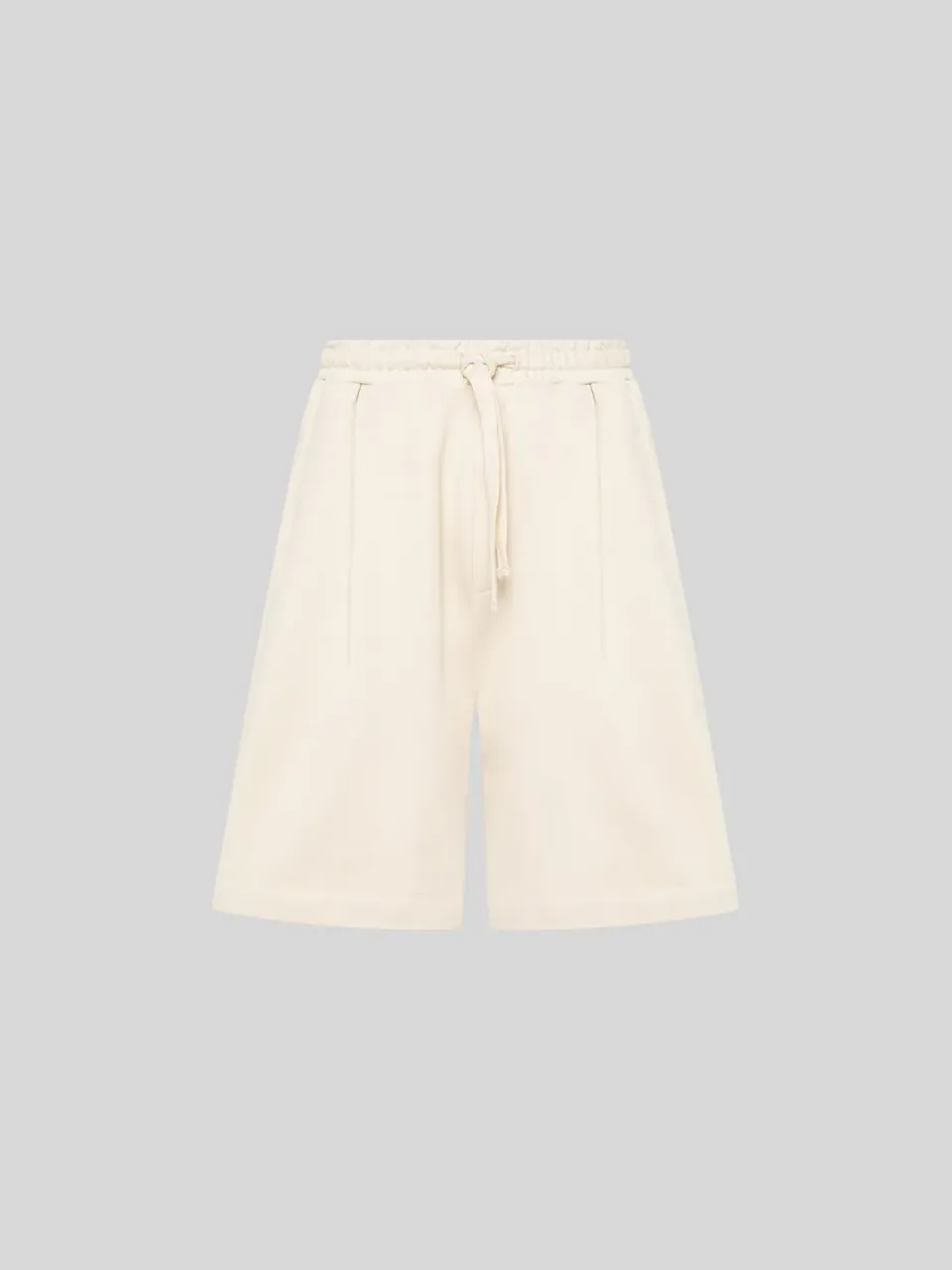 Laneus Cotton Sweat Bermuda Shorts cream bomuld