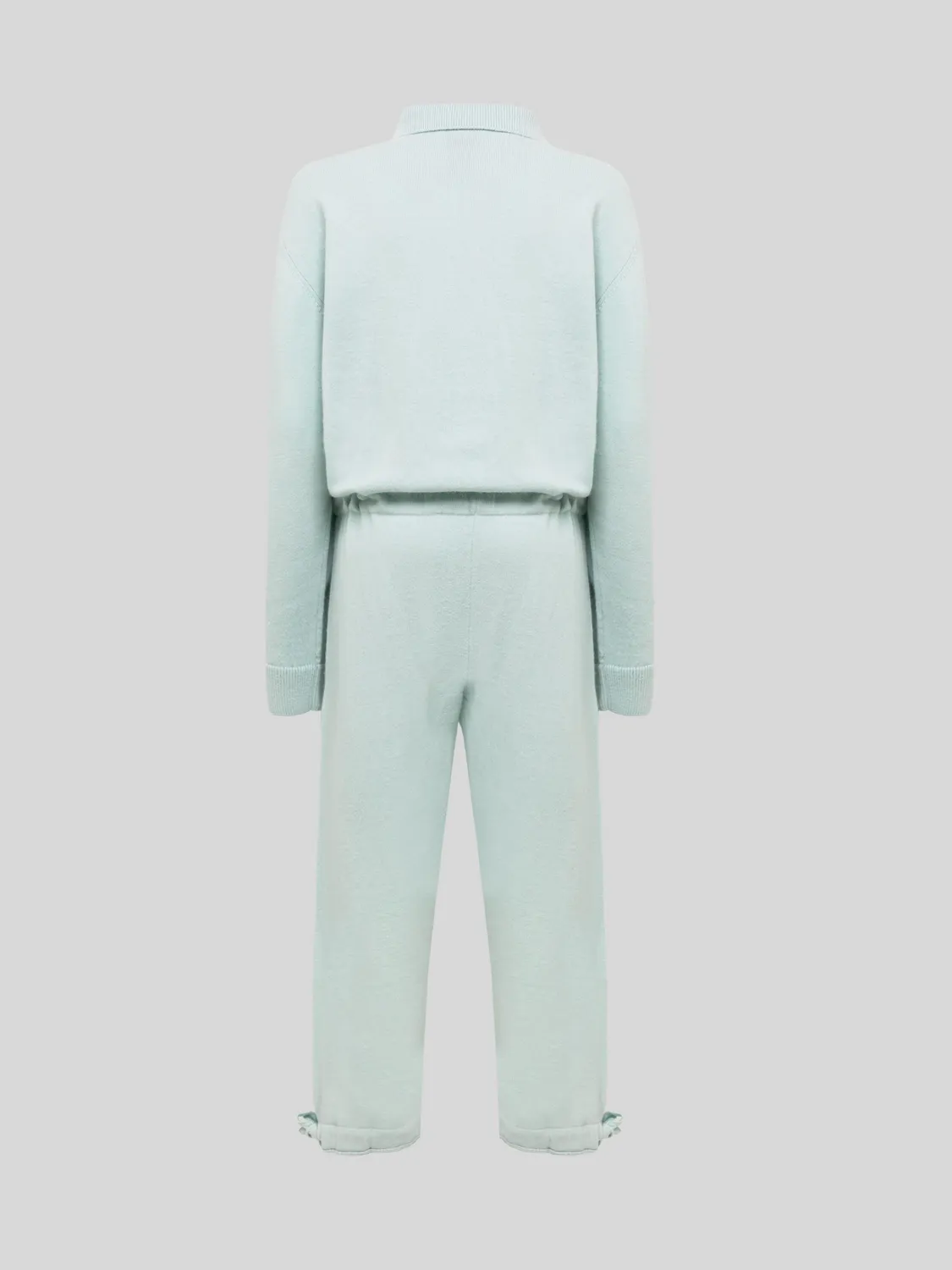 Laneus Knit Jumpsuit buksedragt salviegrøn uld