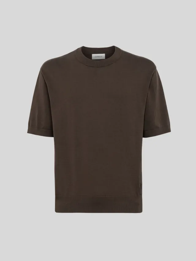 Laneus t-shirt bomuld chocolate regular