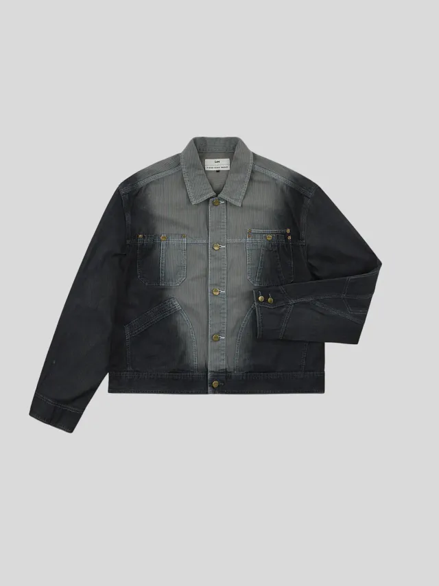 Lee x Feng Chen Wang L/S Denimjakke cropped hickory