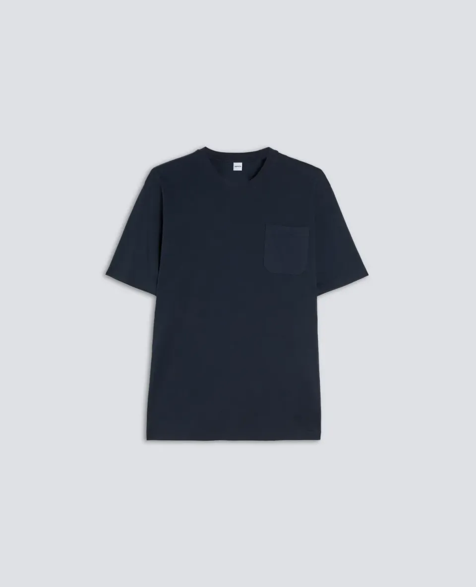 Aspesi T-shirt navy bomuld lomme slim fit