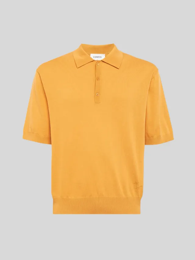 Laneus Knitted Polo poloshirt safran bomuld