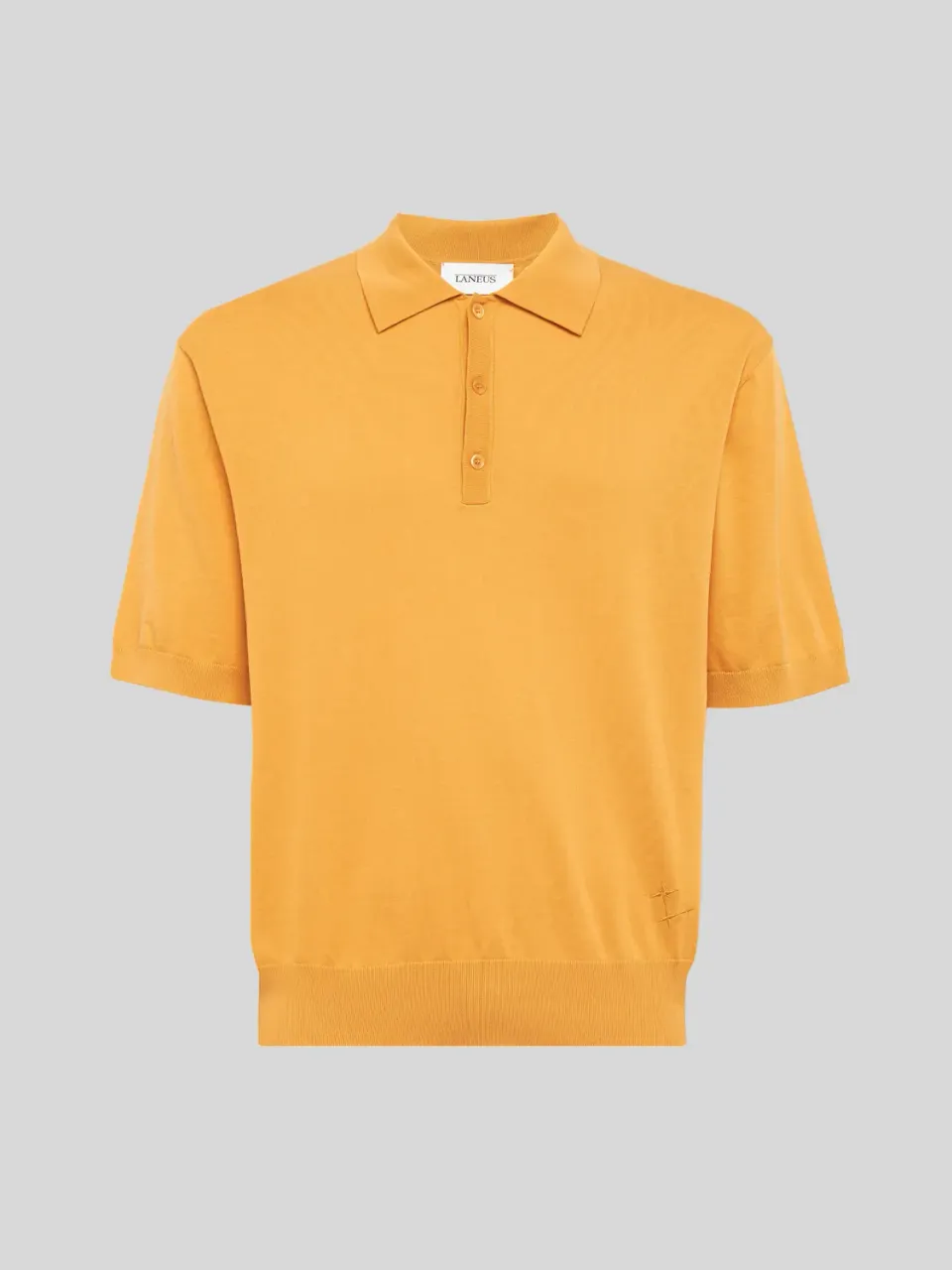 Laneus Knitted Polo poloshirt safran bomuld