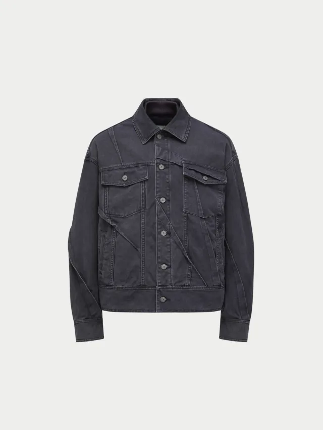 Feng Chen Wang Washed Pleated denimjakke vasket