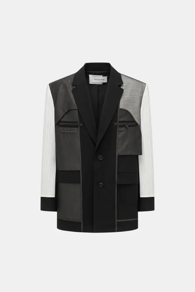 Feng Chen Wang Deconstruction Patchwork blazer sort
