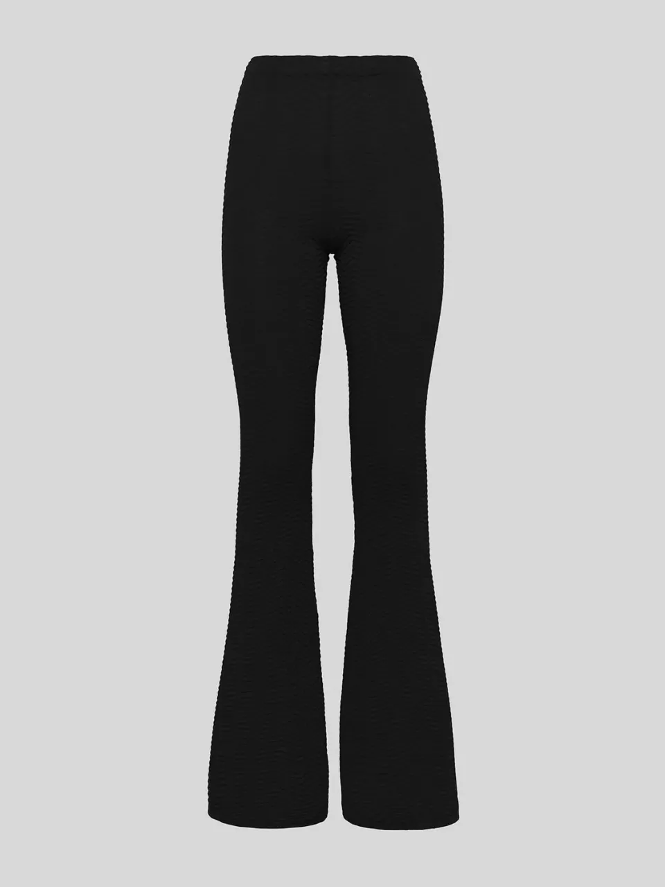 Laneus strikleggings sort viskose flare