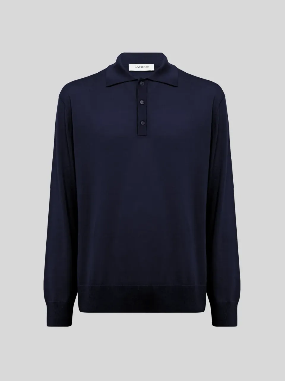 Laneus polo merinould navy – klassisk herre