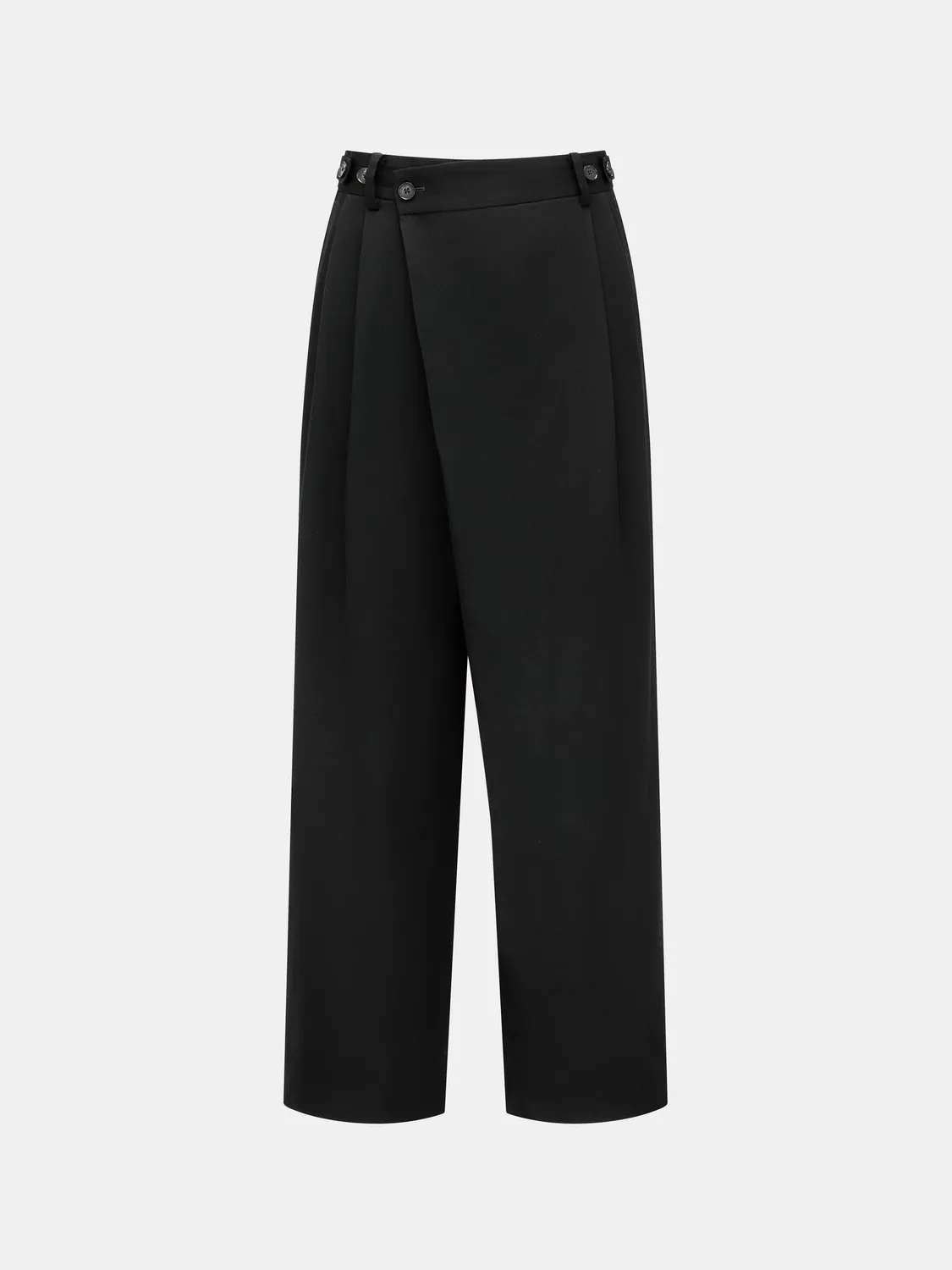 Feng Chen Wang Wool Wide-Leg bukser uld diagonal