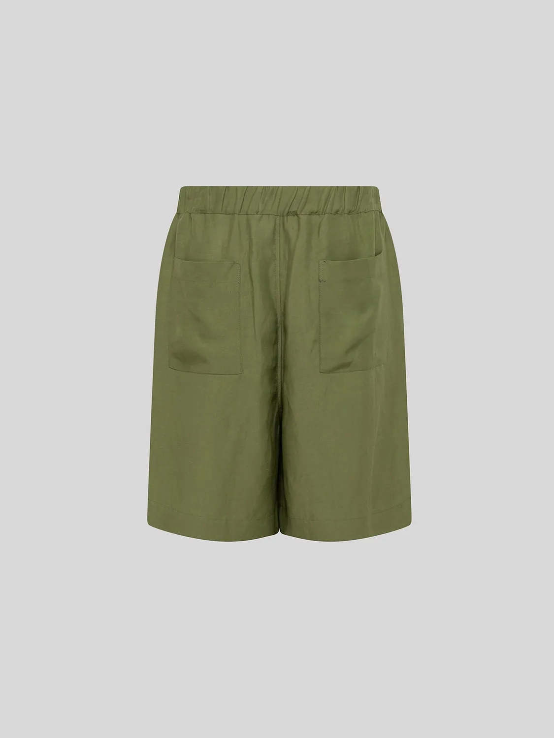 Laneus Linen Viscose Bermuda shorts grøn hør