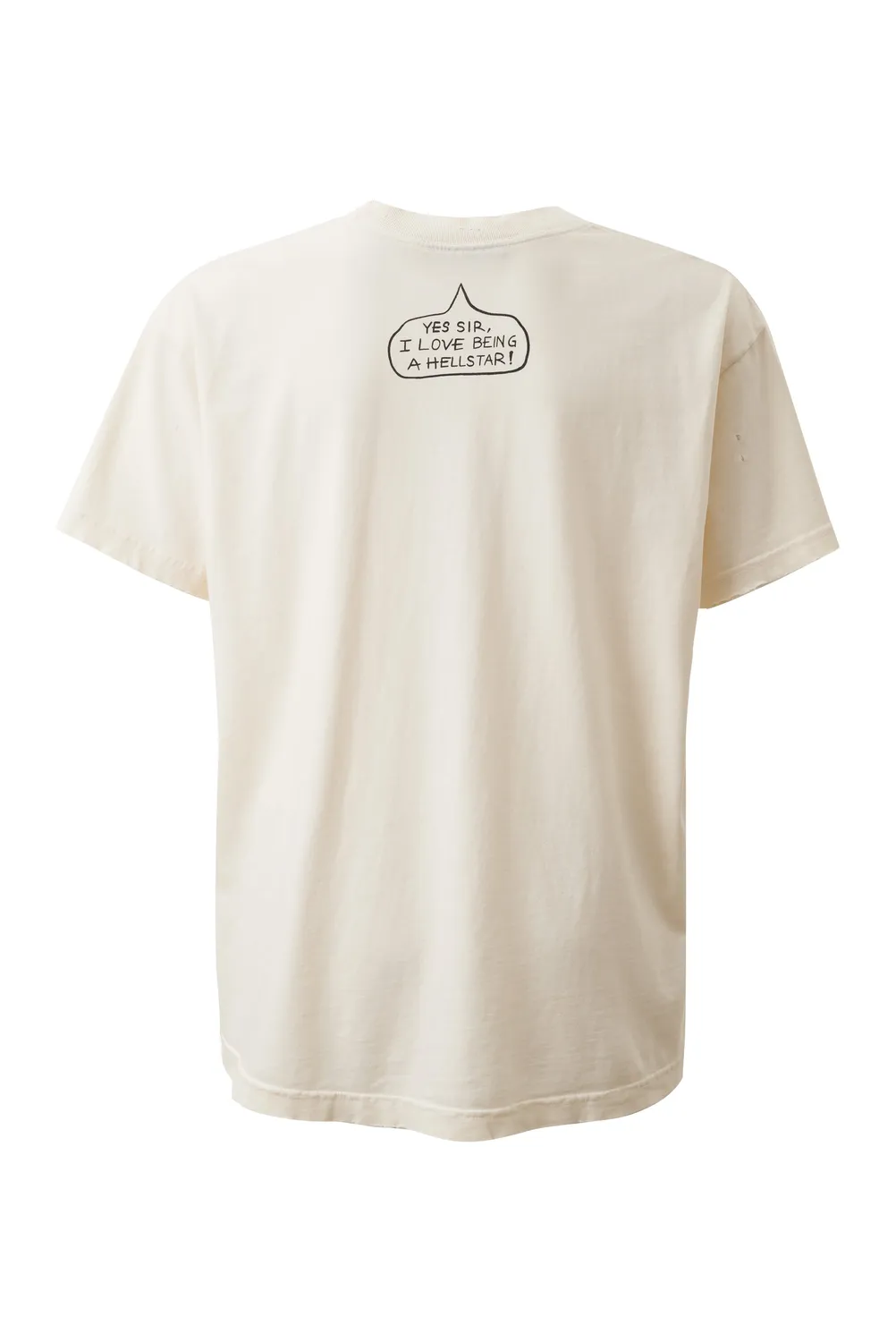 Hellstar Cartoon Cross t-shirt hvid med rhinsten