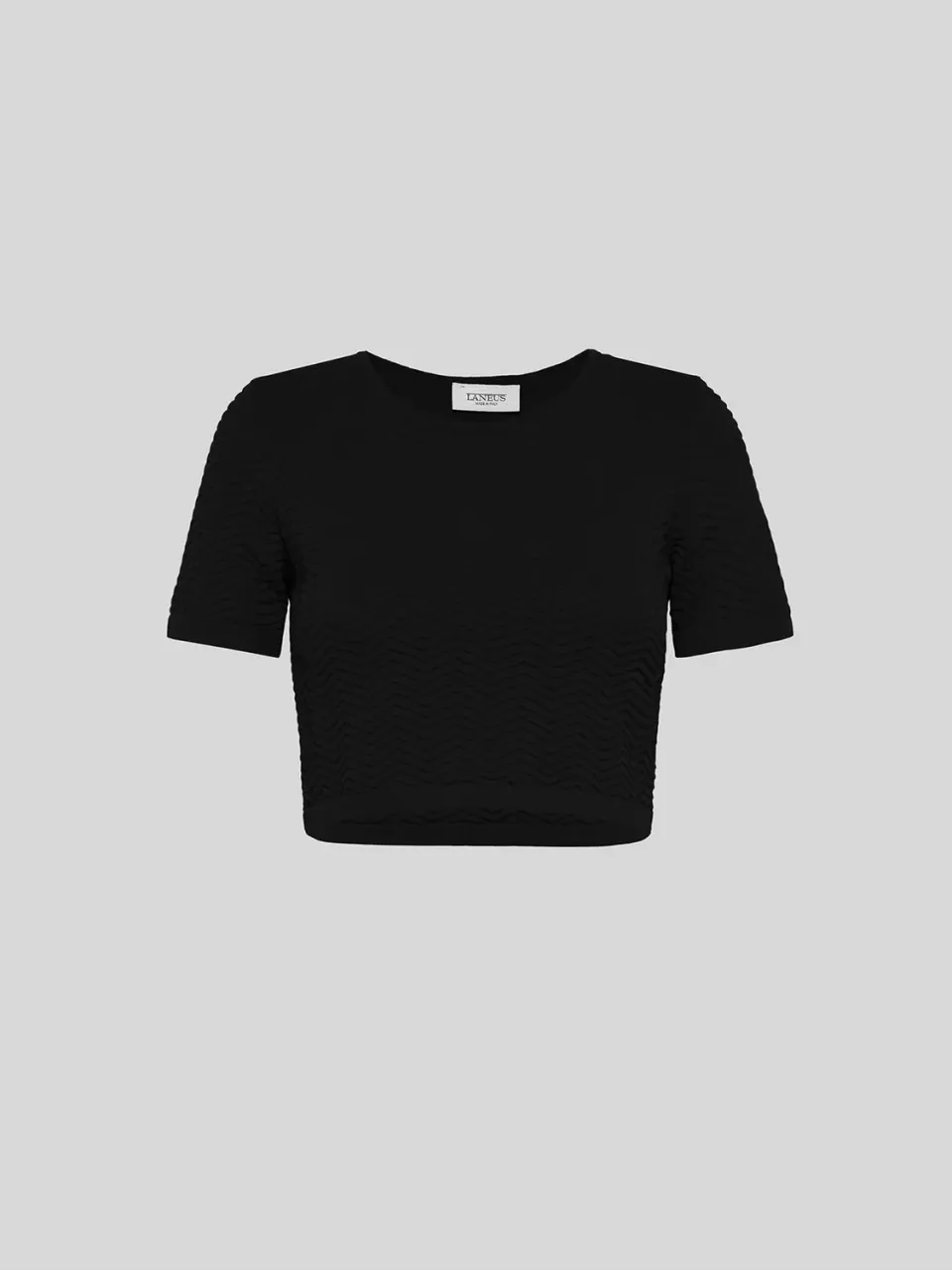 Laneus knitted top viskose chevron sort