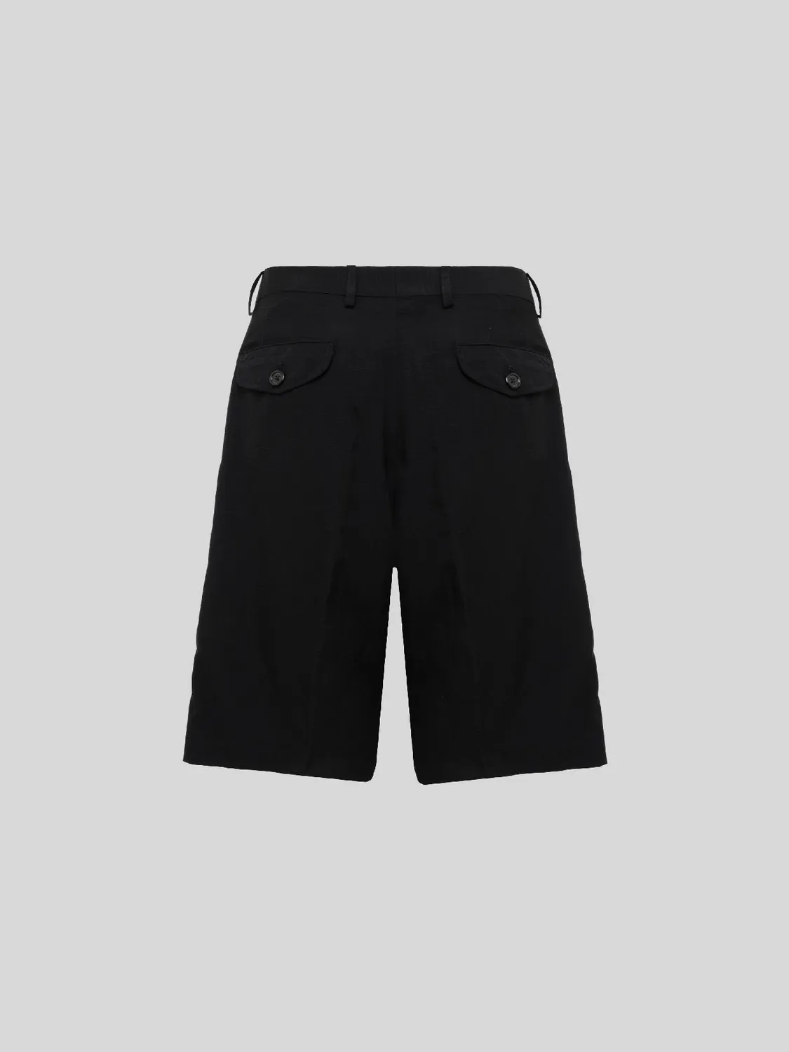Laneus Linen Viscose Tailored Bermudas shorts sort hør