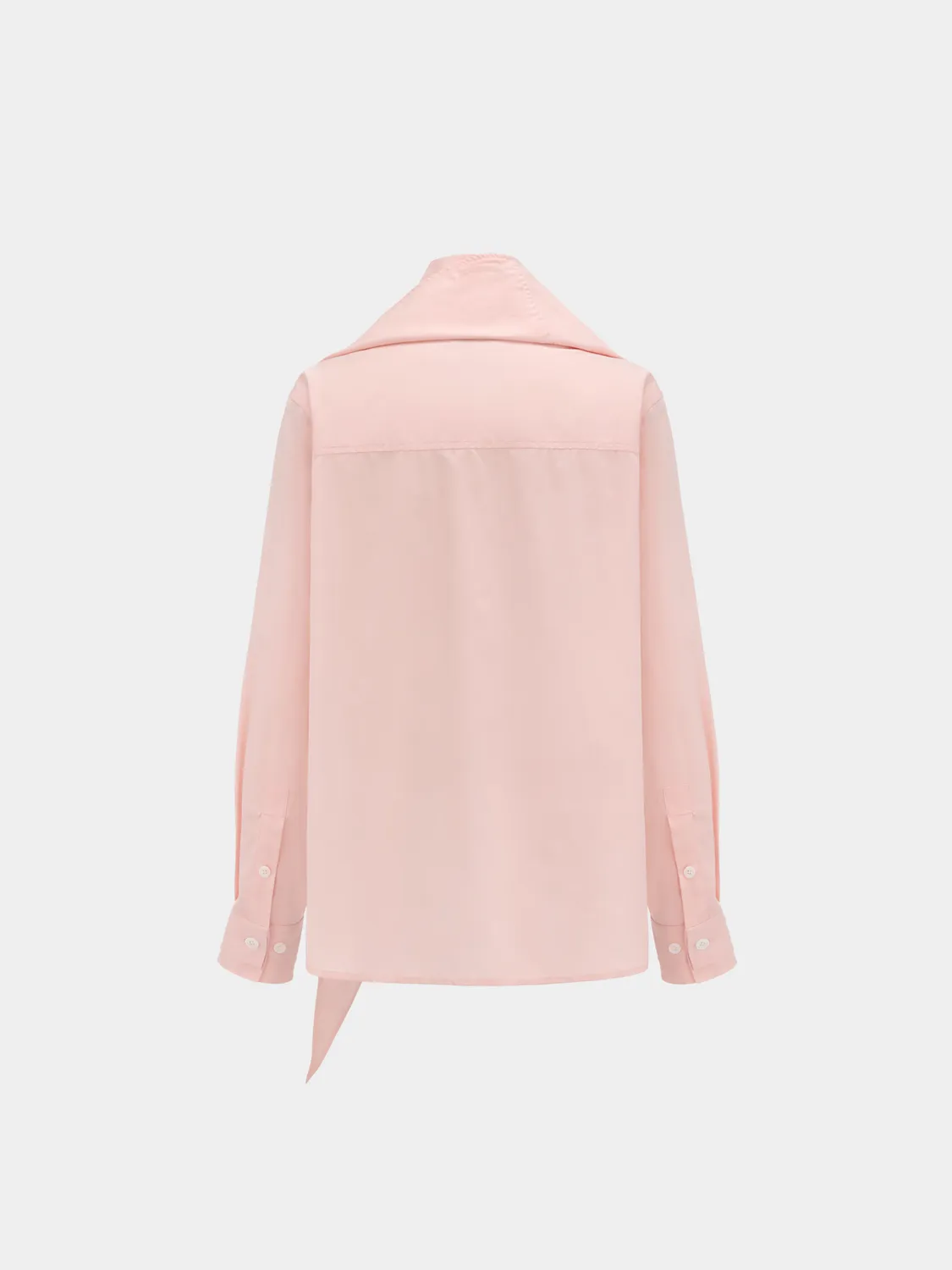 Feng Chen Wang Draped bluse pink med tørklæde