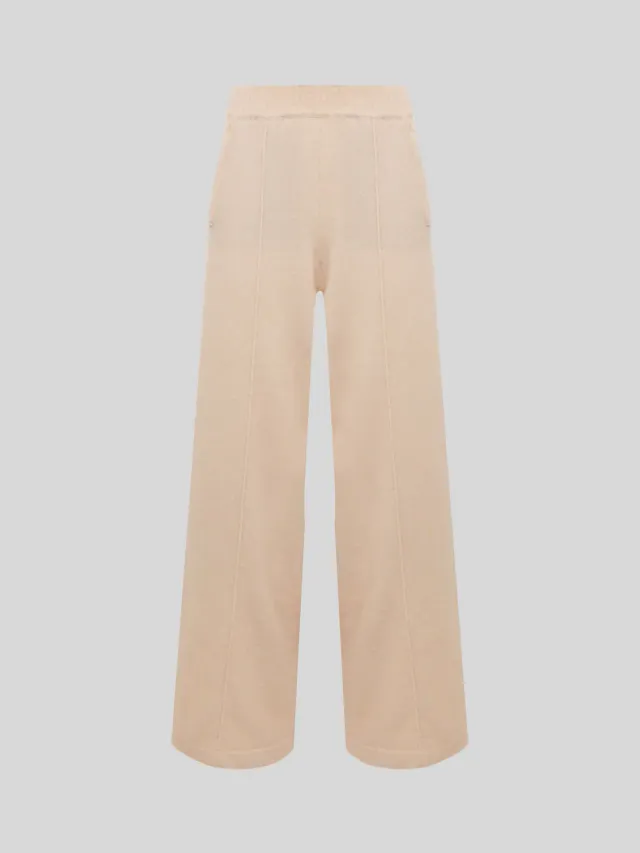Laneus Cashmere Silk bukser creme afslappet