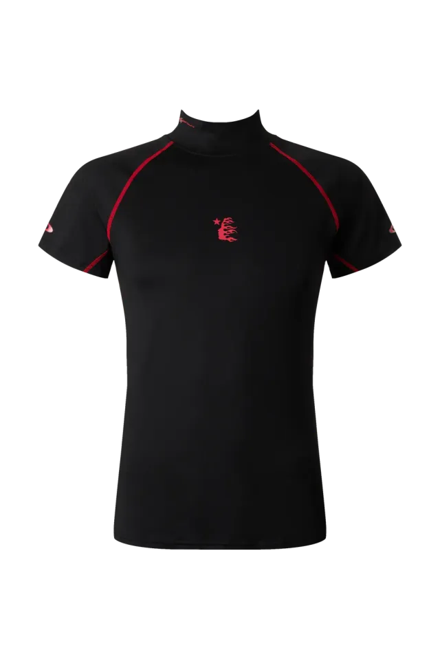 Hellstar Mockneck compression t-shirt sort