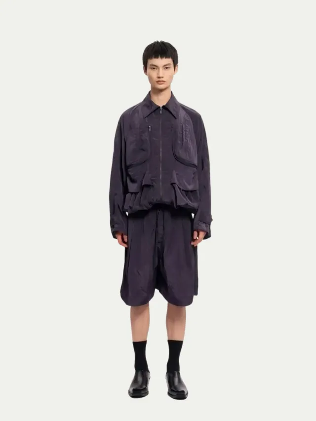 Feng Chen Wang Nylon Cargo Shorts med lommer