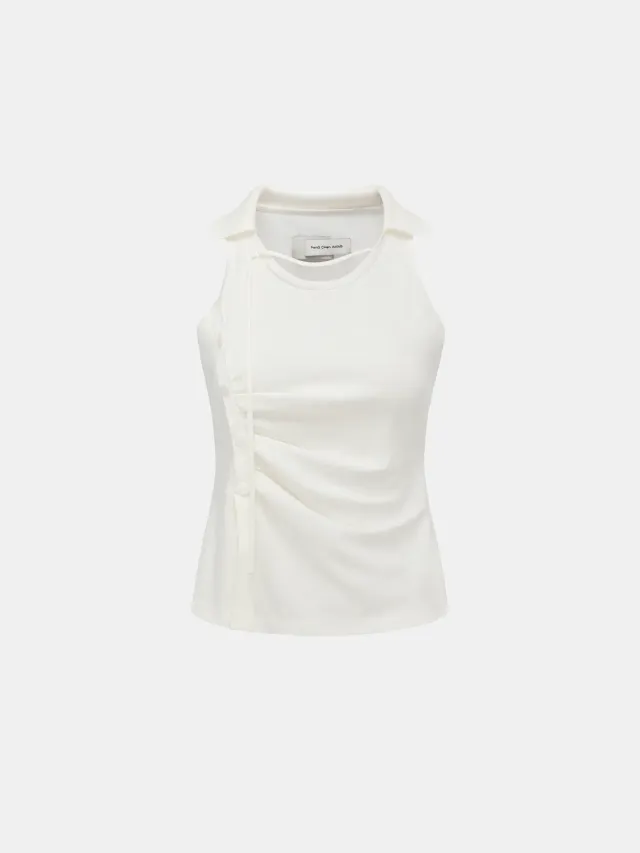 Feng Chen Wang plisseret polo top dame SS26
