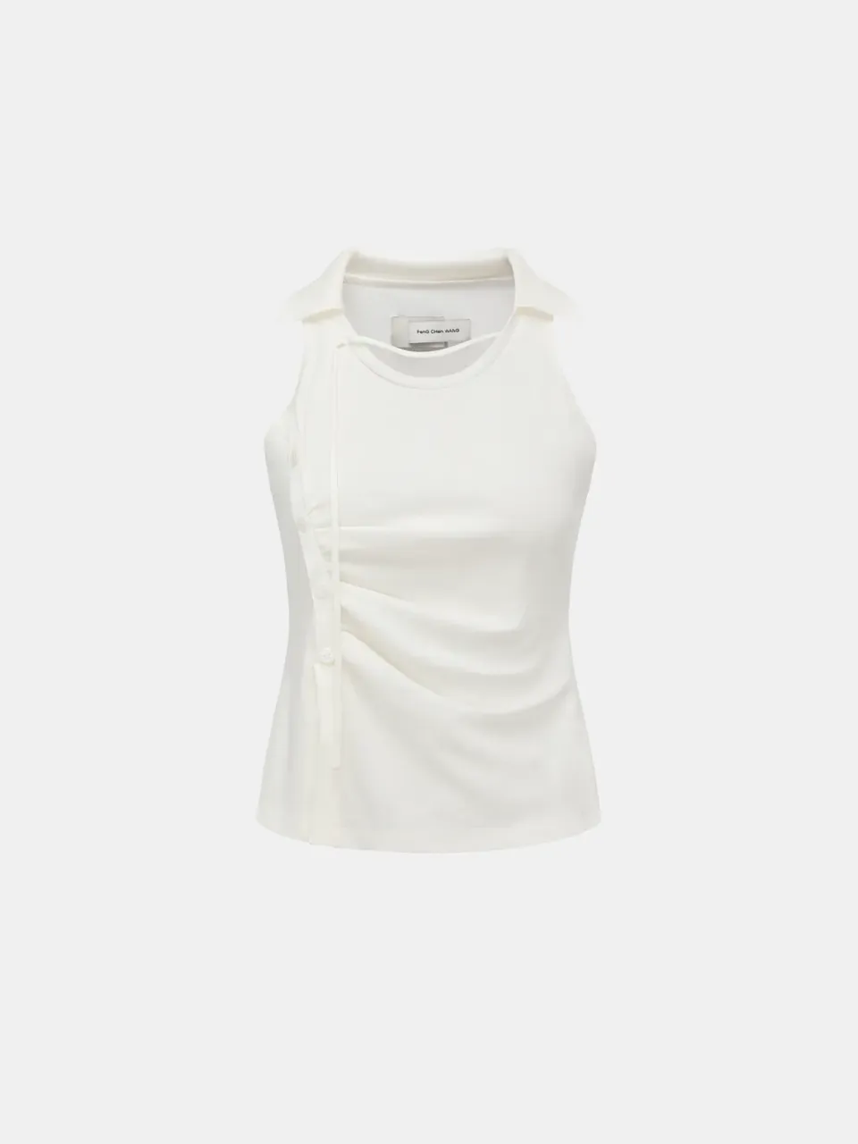 Feng Chen Wang plisseret polo top dame SS26