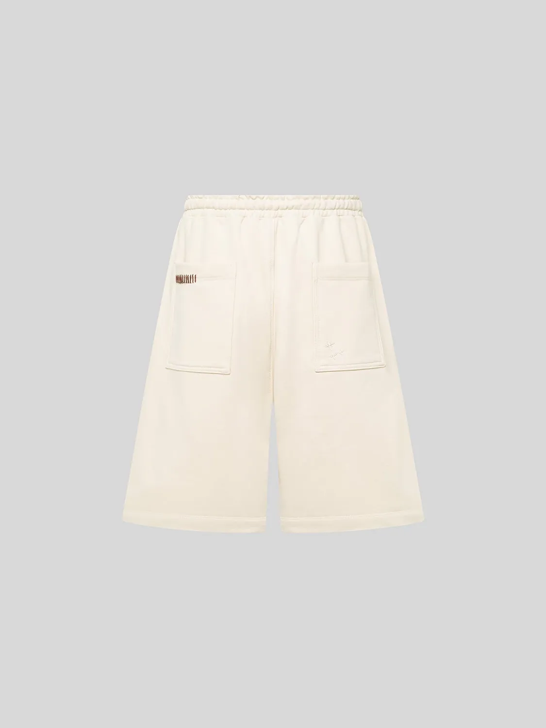 Laneus Cotton Sweat Bermuda Shorts cream bomuld